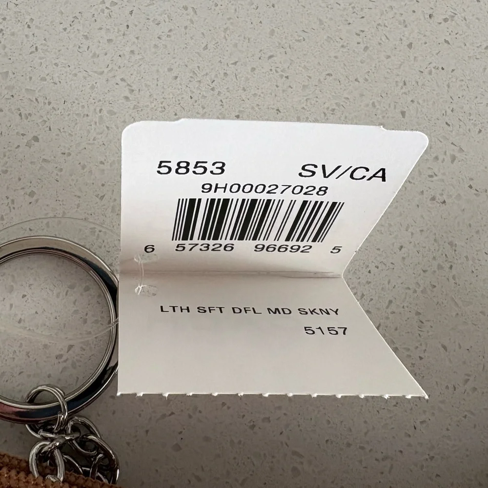 Coach Y2K Soho Beige leather Coin Purse keychain New with tags - Picture 12 of 12